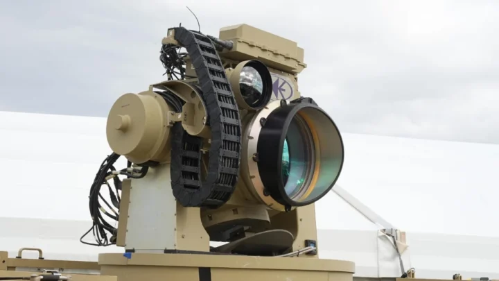 Imagem sistema Laser Iron Beam de Israel contra drones