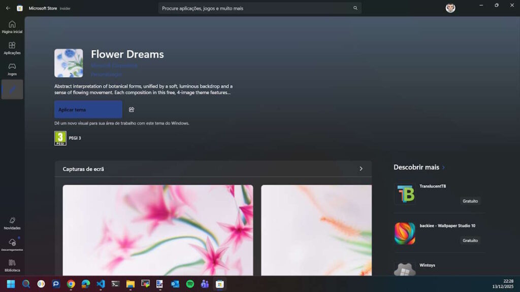 Windows 11 Microsoft temas Store