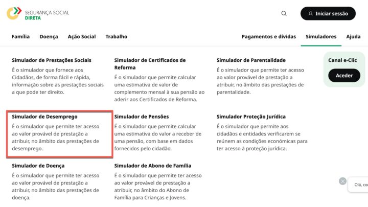 Segurança Social permite simular o valor das Prestações de Desemprego