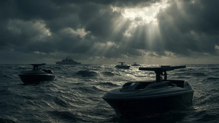 Ilustração de contra-ataque aos submarinos invisíveis da Rússia