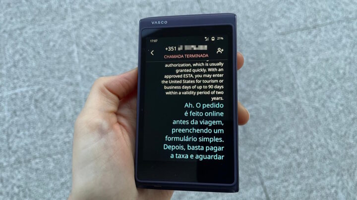 Tradutor automático Vasco Translator Q1