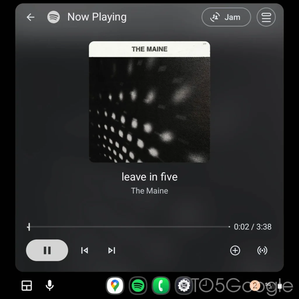 Android Auto controlos interface design