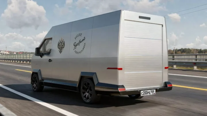 Imagem da Cybertruck da Rússia