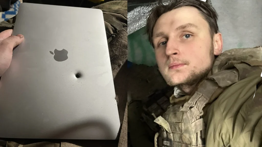 MacBook Air M1 detém estilhaço de artilharia e continua a funcionar (vídeo)