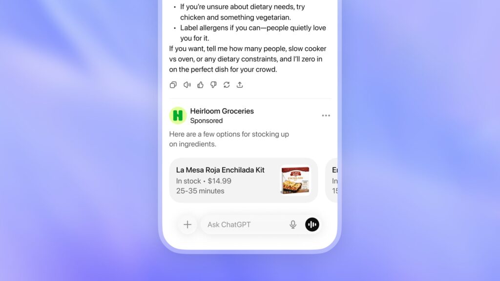 ChatGPT publicidade OpenAI IA