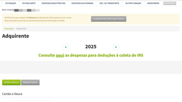 e-Fatura: já pode consultar todas as deduções à coleta do IRS