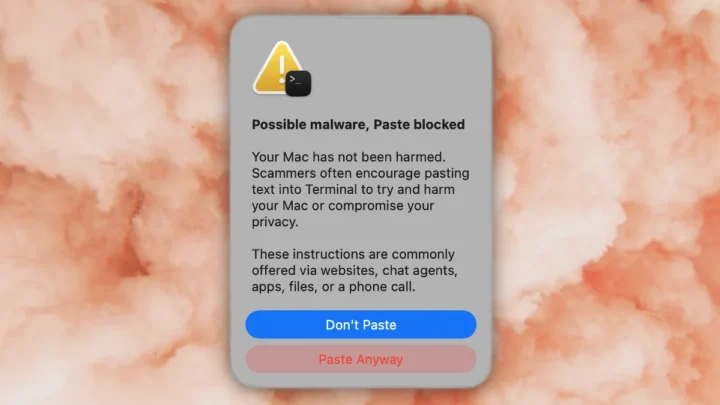 Imagem alerta Apple de malware