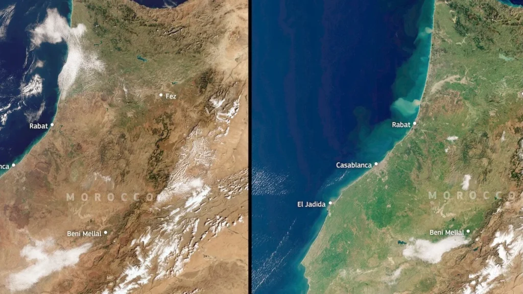 Satélites mostram Marrocos tão verde como já não se via há uma década