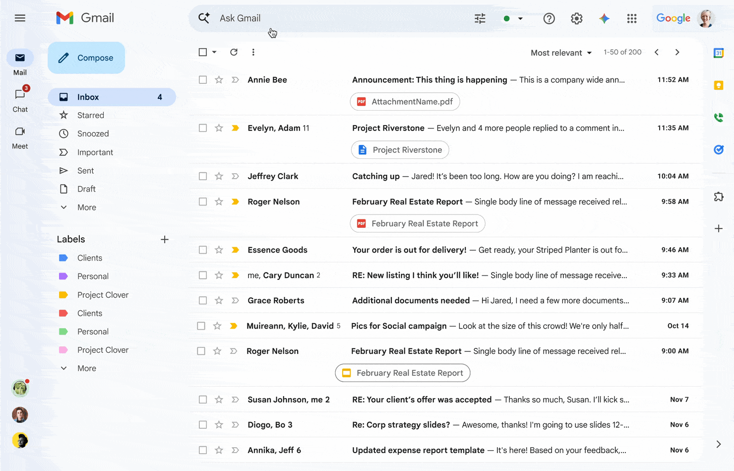 Gmail Google IA pesquisa
