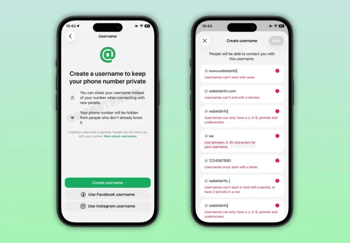 WhatsApp nomes utilizador