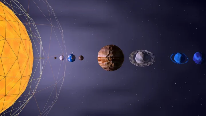 Ilustração sistema solar