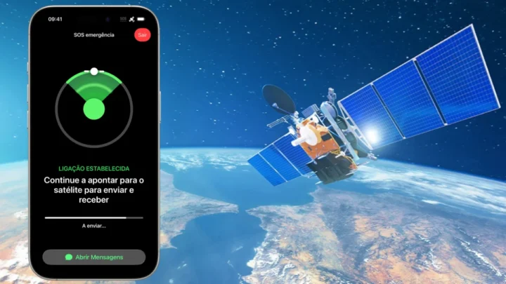 Ilustração de serviço de satélite Amazon