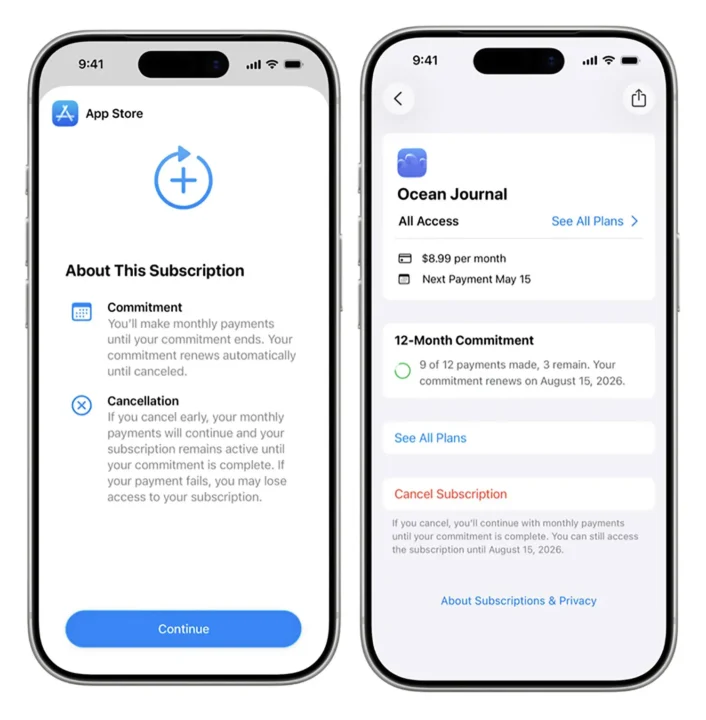 App Store Apple subscrições fidelização
