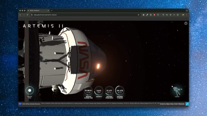 Plataforma AROW da NASA para acompanhar a missão Artemis II