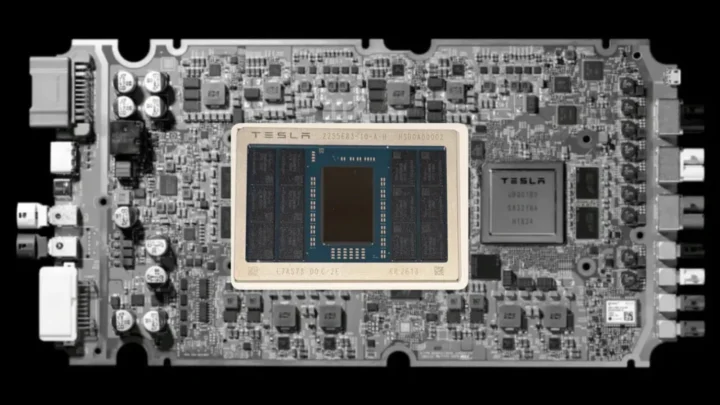 Imagem chip IA Tesla
