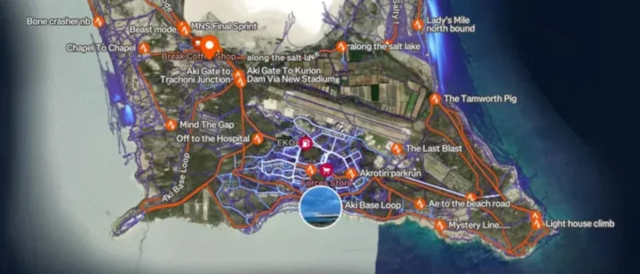 Imagem de rotas Strava