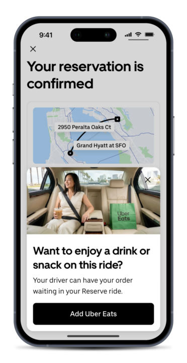 Modo viagem na app da Uber
