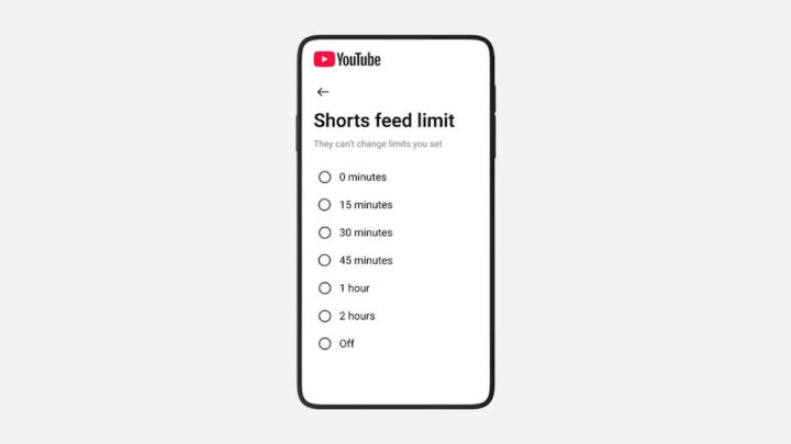 YouTube Shorts ecrã vídeos