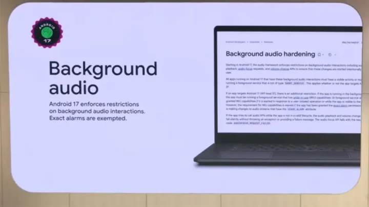 Android 17 Google áudio segundo plano