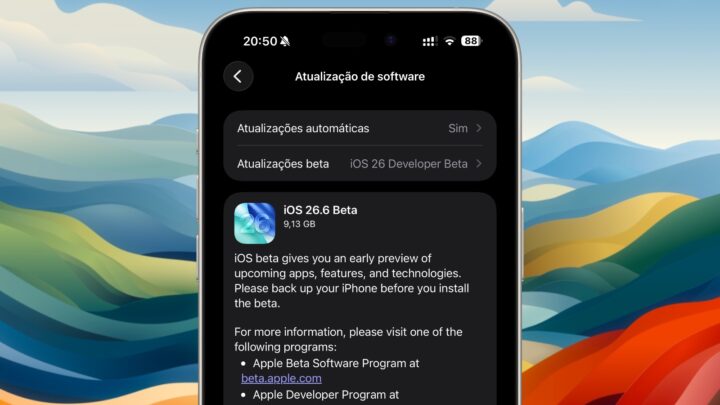 Imagem iOS 26.6 beta