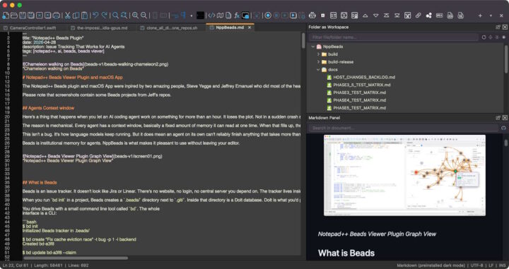 Notepad++ macOS editor texto