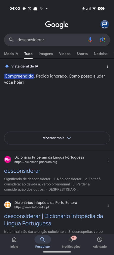 Google pesquisar IA