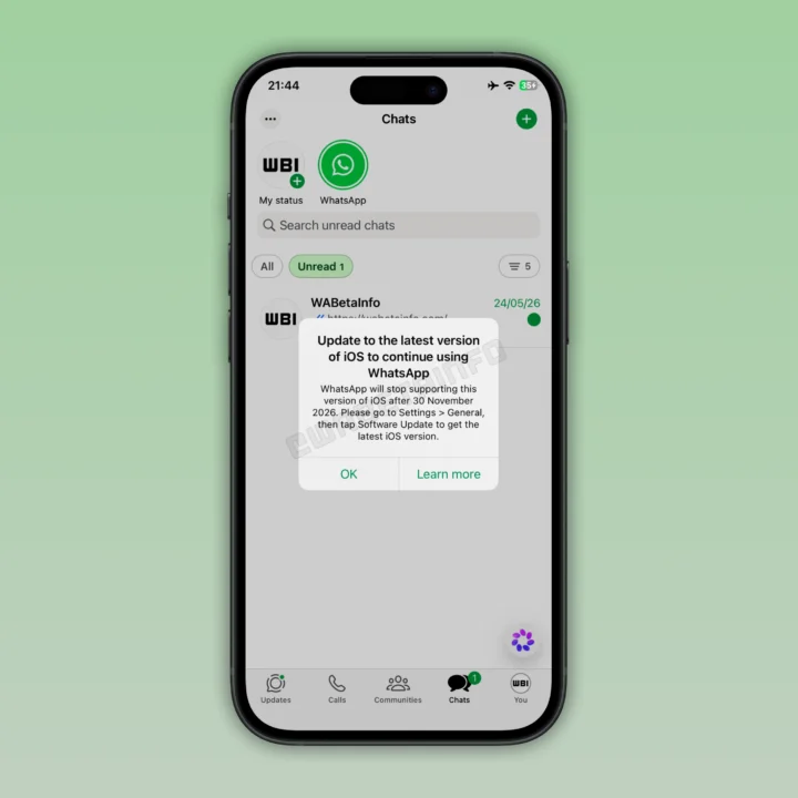 WhatsApp iPhone Meta iOS 15