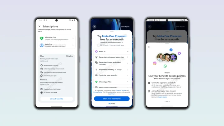 Meta One WhatsApp subscrição IA