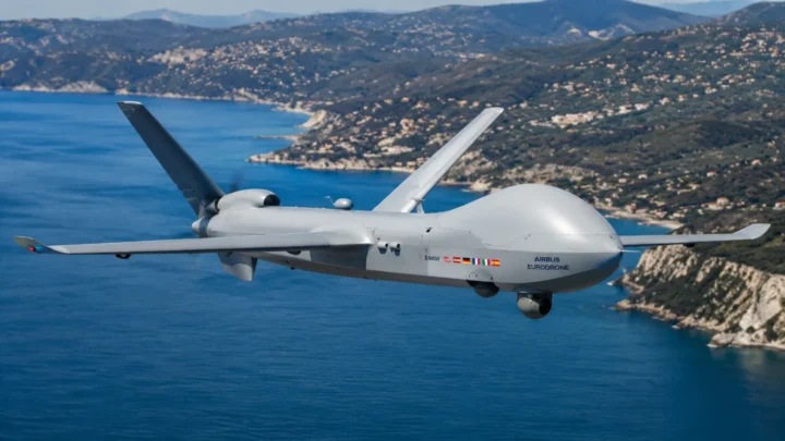Ilustração do drone europeu, o Eurodrone