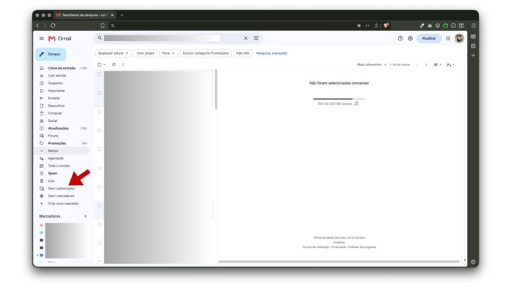 Cancelar subscrições de newsletters e promoções no Gmail