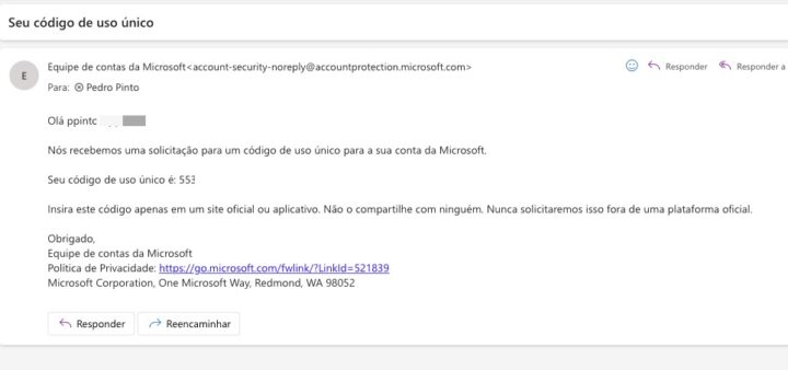 Recebeu um código da Microsoft? Afinal o que se está a passar?