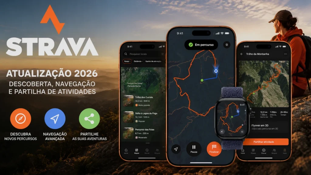 Strava recebe grande atualização: novos mapas, navegação offline e percursos inteligentes