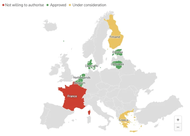 França Tesla FSD condução autónoma