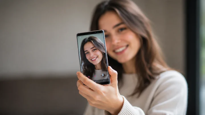 Ilustração de vídeo-selfie