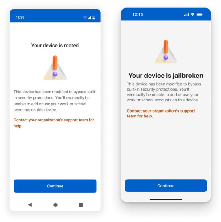 Microsoft Authenticator smartphones jailbreak