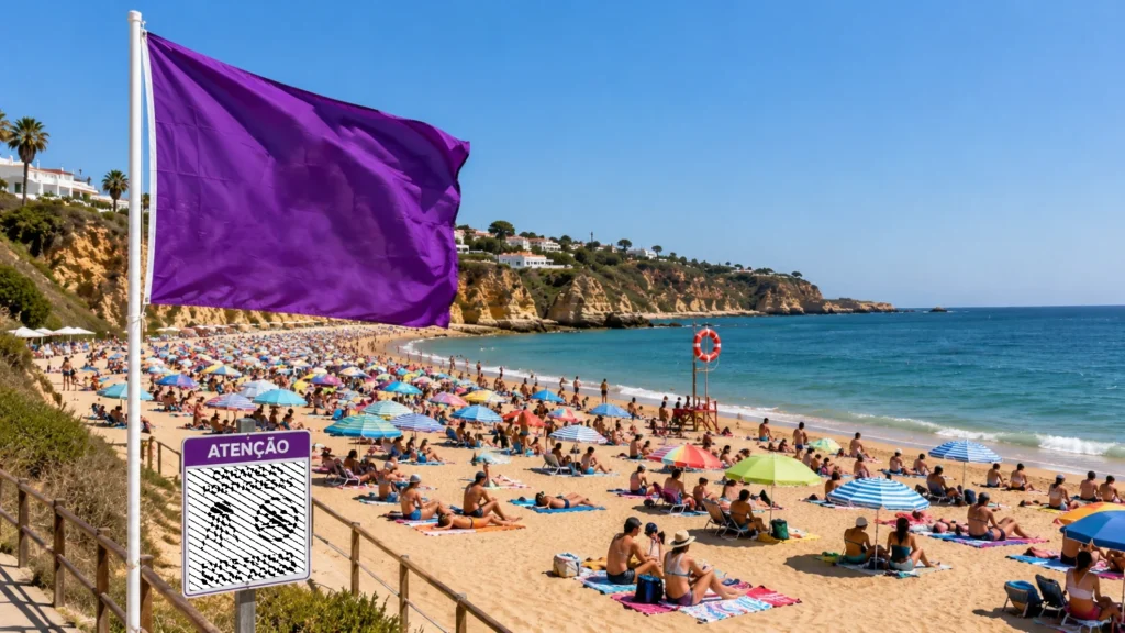 Bandeira roxa na praia? A tecnologia e os sistemas de vigilância explicam este alerta