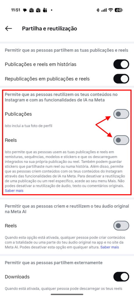 Meta gerador imagens Instagram