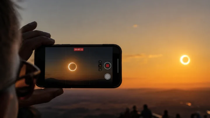 Ilustração do eclipse solar