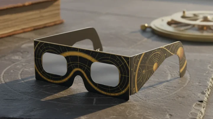 Imagem óculos de proteção para ver o eclipse solar