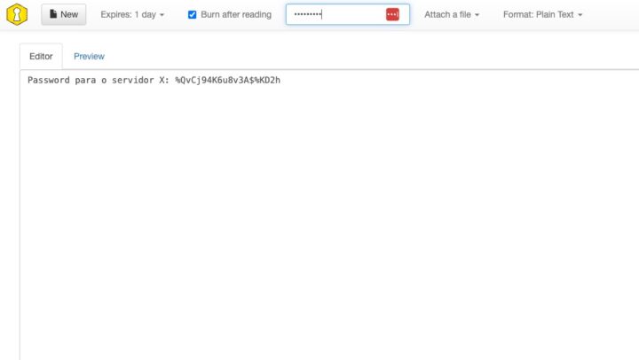 PrivateBin: partilhe texto e código de forma privada