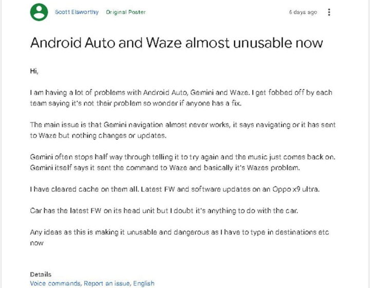 Gemini Android Auto Waze Google Maps
