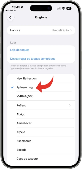 Imagem de MP3 como toque no iPhone
