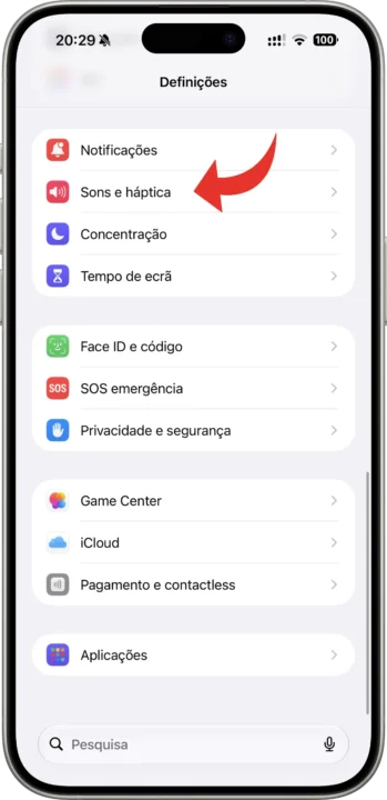 Imagem de MP3 como toque no iPhone