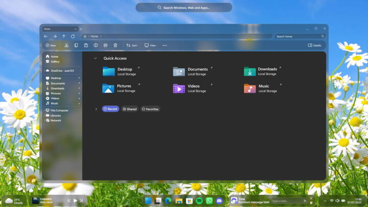 Windows 11 Liquid Glass Microsoft
