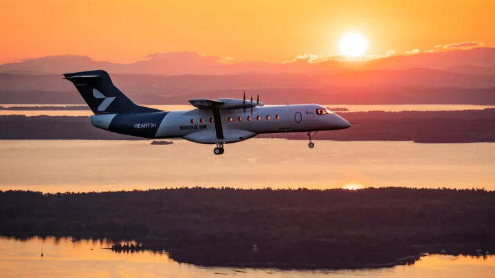 Imagem do Heart X1, o maior avião 100% elétrico do mundo