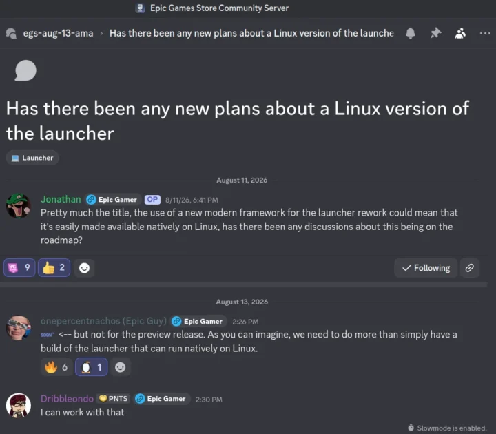 Linux Epic Games jogos