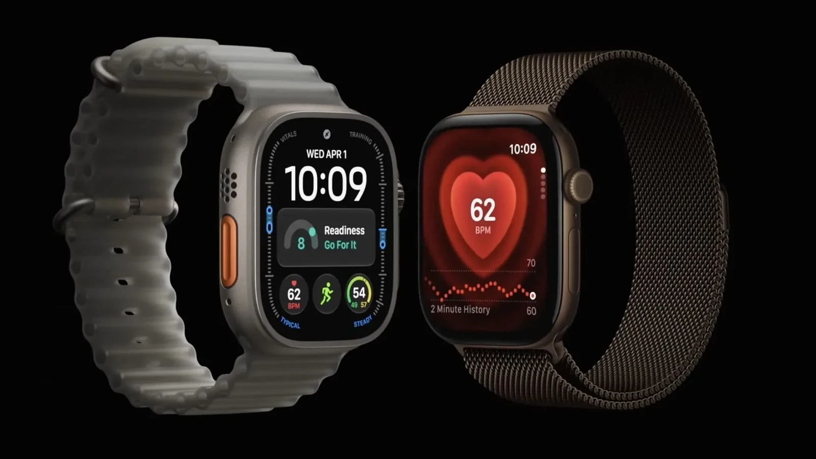 Apple Watch Series 12 e Ultra 4: medições cardíacas mais frequentes no modo Espetáculo