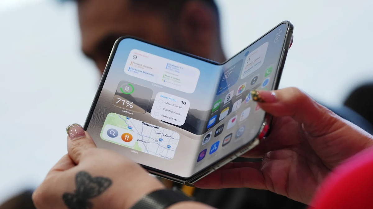 Samsung Apple ecrã iPhone Duo dobrável