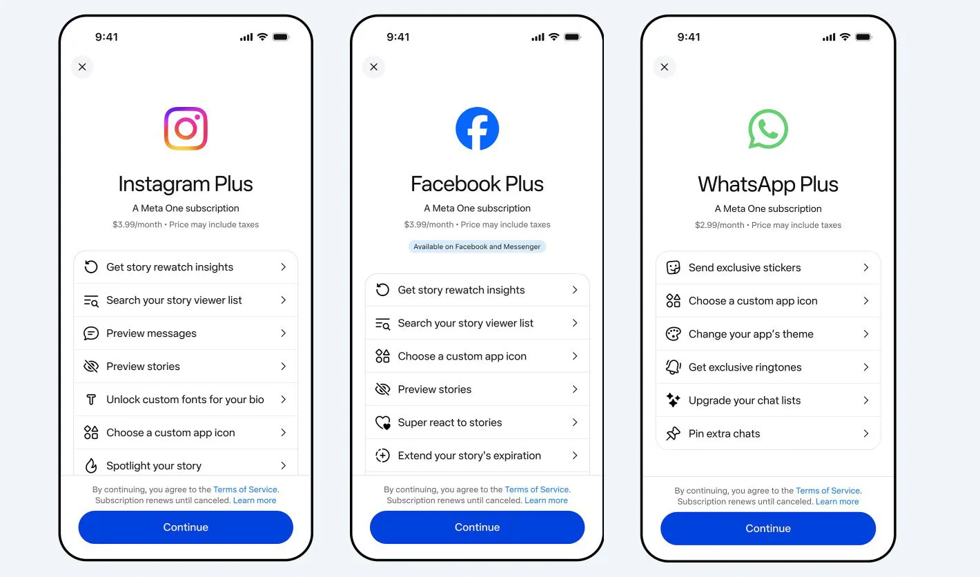 WhatsApp Instagram Facebook Meta One