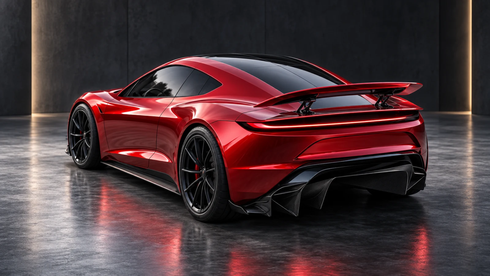 Tesla patenteia asa traseira capaz de gerar até 700 kg de carga aerodinâmica ao Roadster
